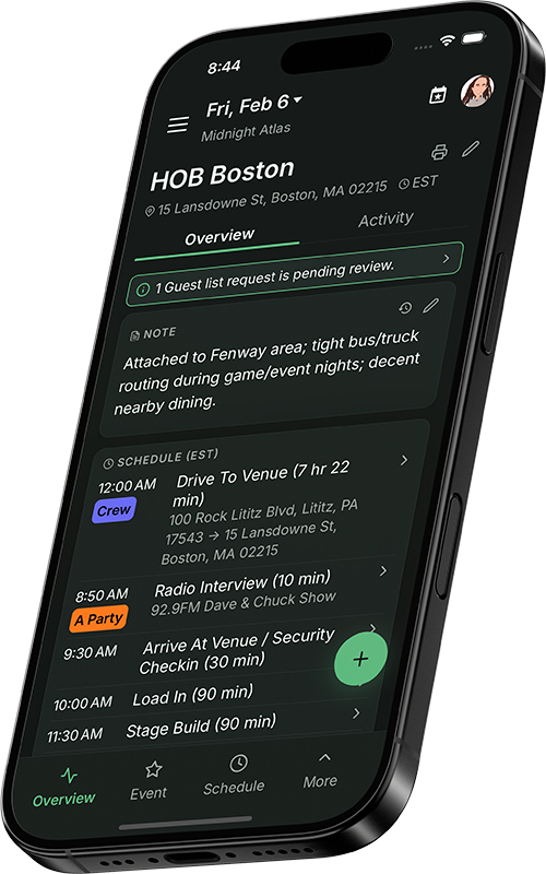RoadOps overview on mobile