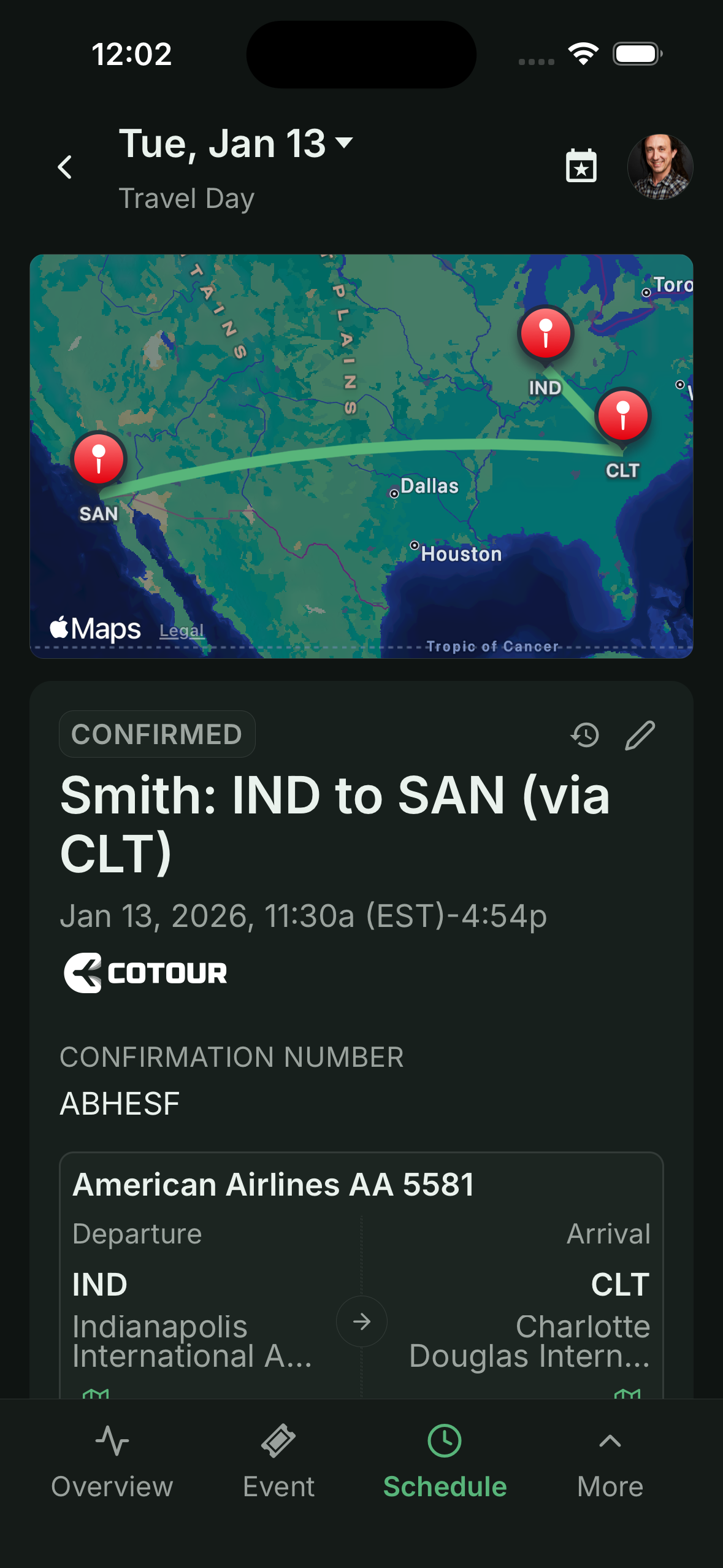 RoadOps travel agent integration flight details